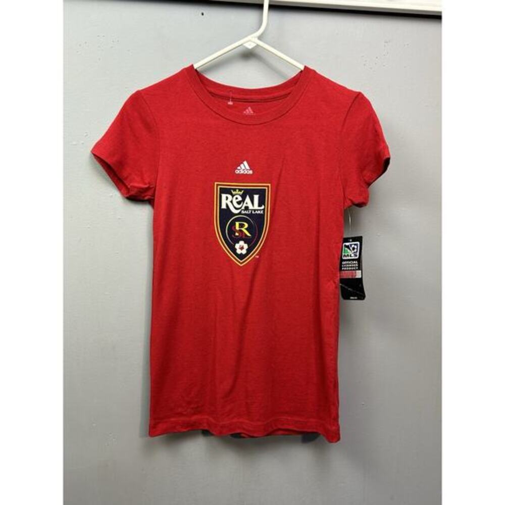 MLS Real Salt Lake‎ Shirt Girls Large Adidas Red Graphic NEW
